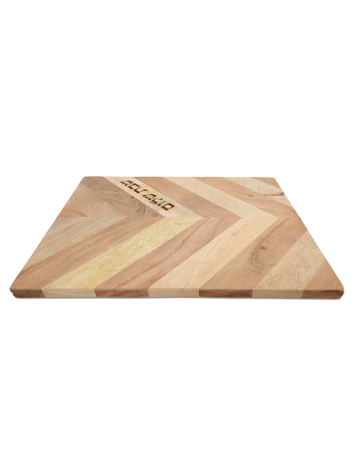 Chevron Pattern Natural Wooden Challah by Yair Emanuel